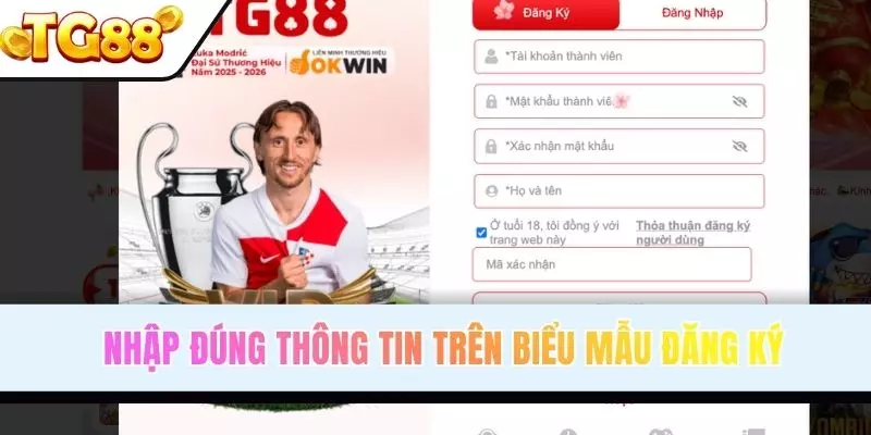 Điền đúng dữ liệu theo quy định của nhà cung cấp